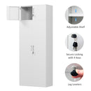 iJINGUR Extra Tall Metal Storage Cabinet with 4 Adjustable Shelves and Locking Doors, White