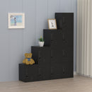 JINGUR Metal Storage Locker with Locking Door and Adjustable Shelf, Black