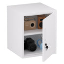 JINGUR Metal Storage Locker with Locking Door and Adjustable Shelf, White