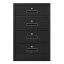 JINGUR Metal Storage Cabinet with 4 Drawers, Black