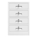 JINGUR Metal Storage Cabinet with 4 Drawers, White