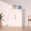 iJINGUR Metal Storage Cabinet with 2 Adjustable Shelves and Locking Doors, White