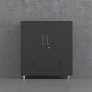 JINGUR Metal Storage Cabinet with Locking Doors and Adjustable Shelf, Black