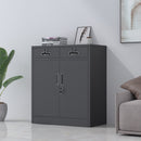 JINGUR Metal Storage Cabinet with Locking Doors and 2 Lockable Drawers, Black